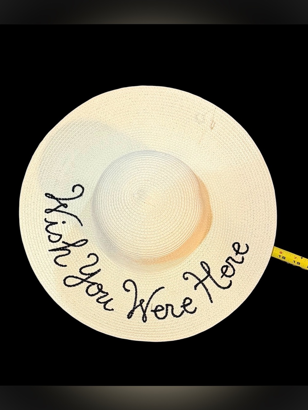 TART ‘Wish You Were Here’ 17” Wide Brim Paper Floppy Hat OS NWT